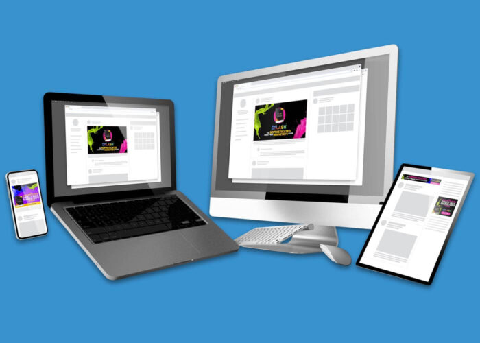 image of laptop, desktop computer phone and tablet