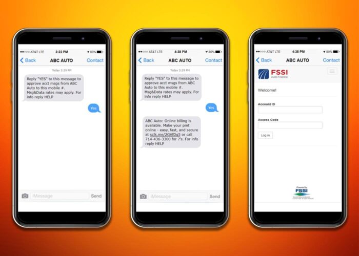 examples of electronic presentment shown on phones