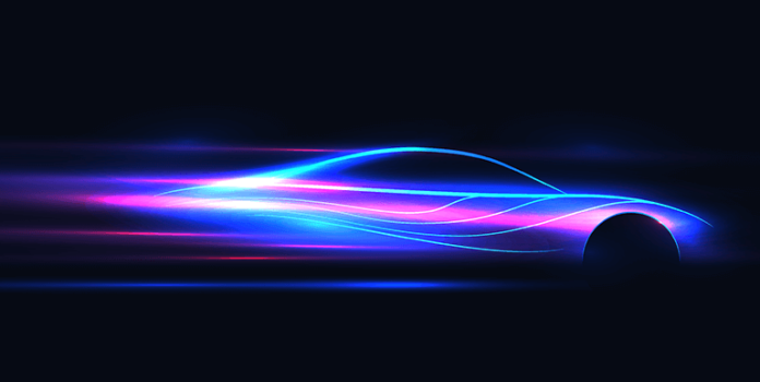 Driving Efficiency in Auto Finance: The Role of Print and Mail in Customer Communications neon car moving fast