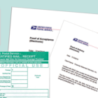 Image: examples of certified mail