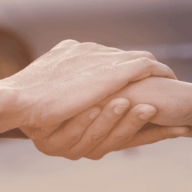 secure and confidential print and mail Hands Clasped Over One Another