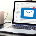 Image: Computer with a mail icon on the screen