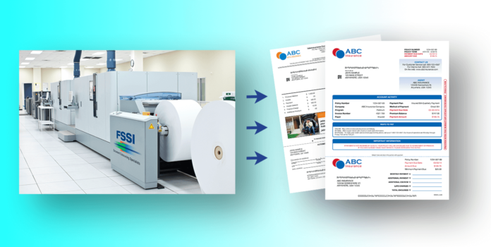 Benefits of Outsourcing Print and Mail for the Insurance Industry a commercial printer with printed statement examples