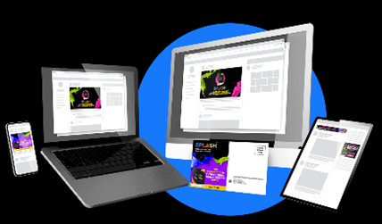 examples of types of direct mail, postcard, email and online