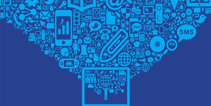 Social Media Marketing: Boost Customer Engagement graphic depiction of how much data is collected on a computer