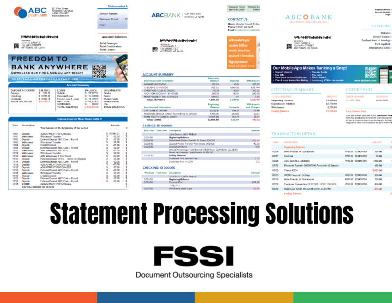 examples of printed statements