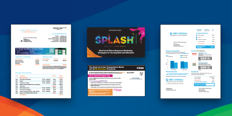 Examples of statements bills direct mail pieces