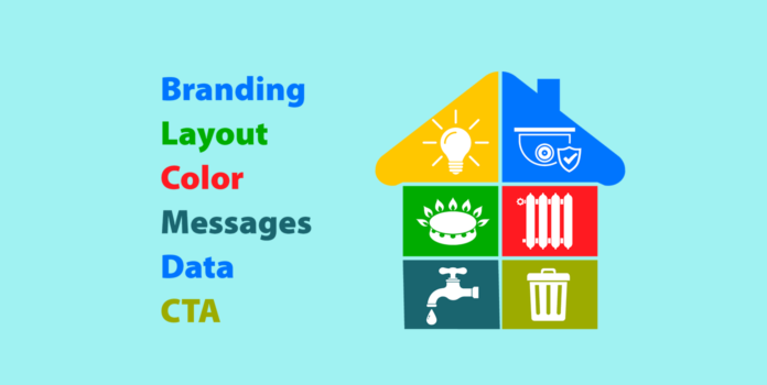 Improve Customer Engagement with Strategically-Designed Utility Bills Animated house diagram with each part of the house representing a different utility type