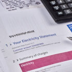 Close-up of a paper statement