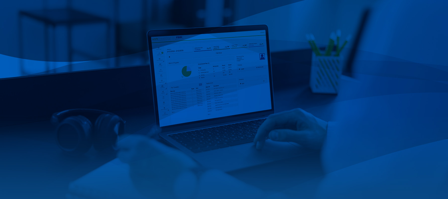 Desktop view of workflow tracking tool