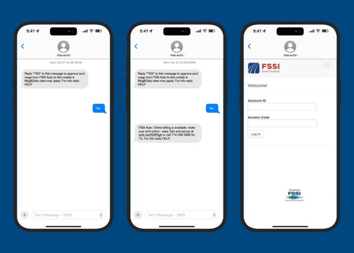 examples of electronic presentment shown on phones.
