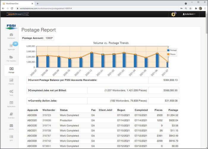 screenshot of wso dashboard.