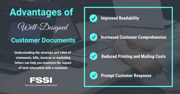 advantages of well designed customer documents graphic.