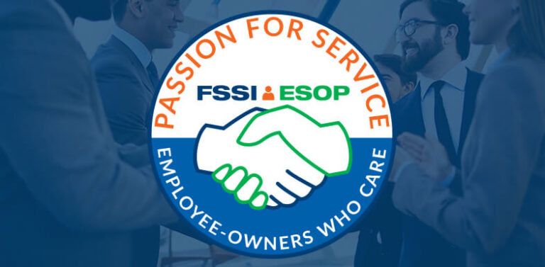 passion for service logo with image of a handshake