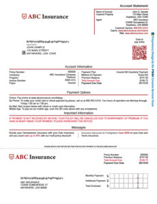 example of an insurance document printed at FSSI