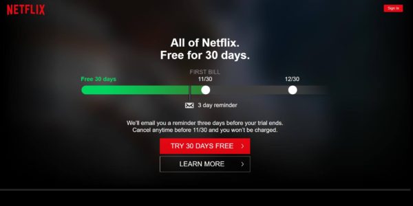 Screenshot of a Netflix advertisement.