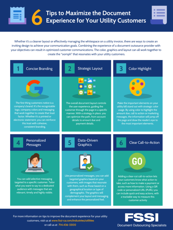 document design tips for utility bills Tips to optimize utility bills for your customers graphic.