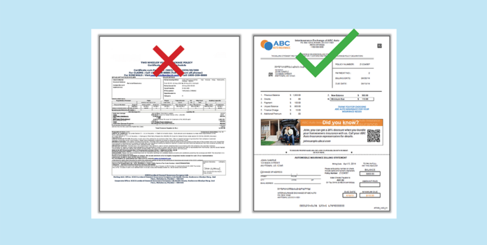 examples of good and bad document design.