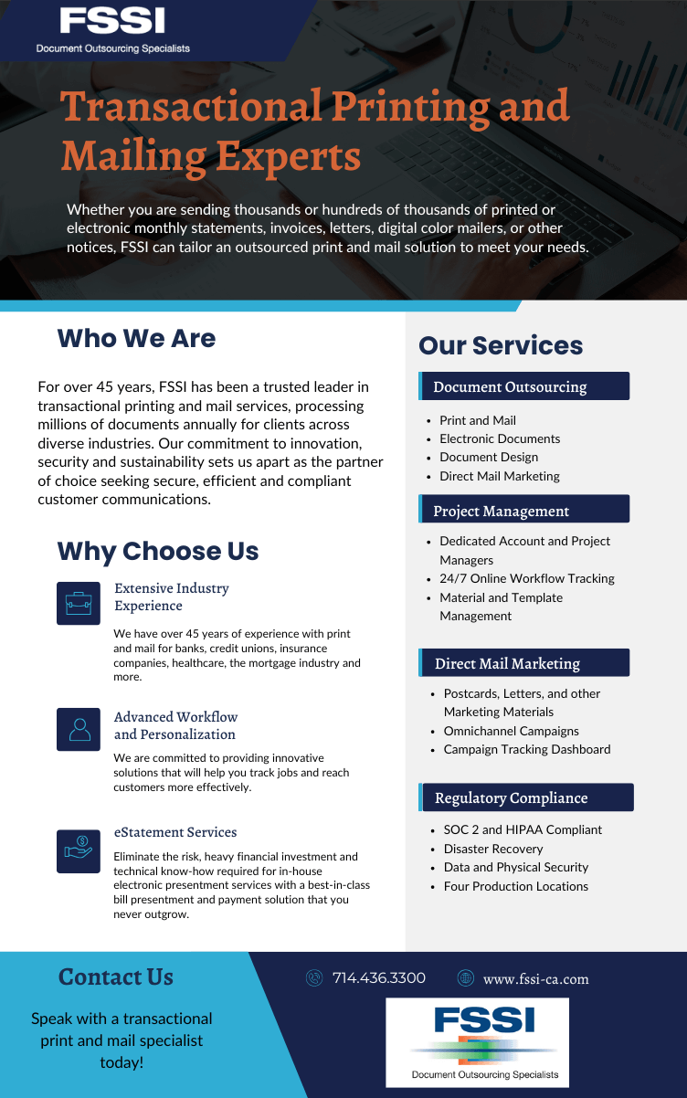 transactional print and mail outsourcing service provider