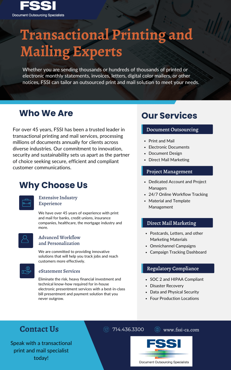 transactional print and mail outsourcing graphic