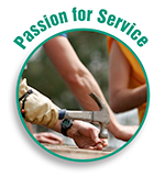 passion for service logo.