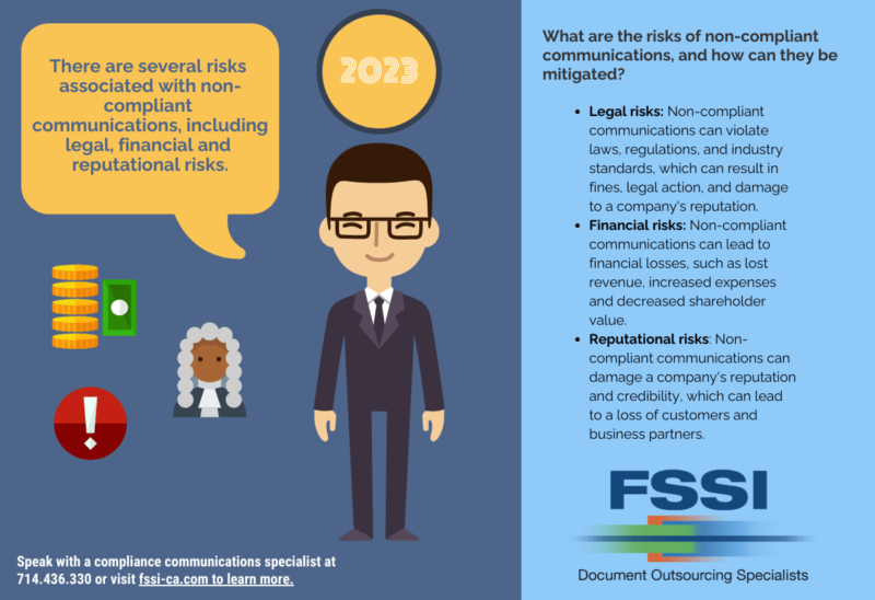 what are the risks of non compliant communications graphic
