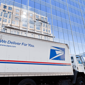 USPS Mail Delivery Trucks.